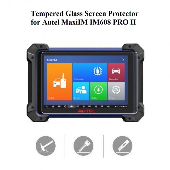 Tempered Glass Screen Protector For Autel MaxiIM IM608 PRO II - Click Image to Close